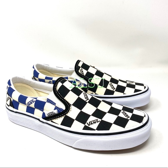 Vans Shoes - VANS Classic Slip On Big Checker Black Navy Canvas Women's Size 8.5 VN0A4U38WRT